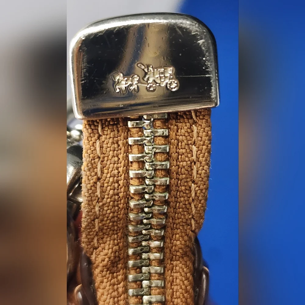 Coach Chelsea Distressed Tan Leather Shoulder Bag - Picture 6 of 14